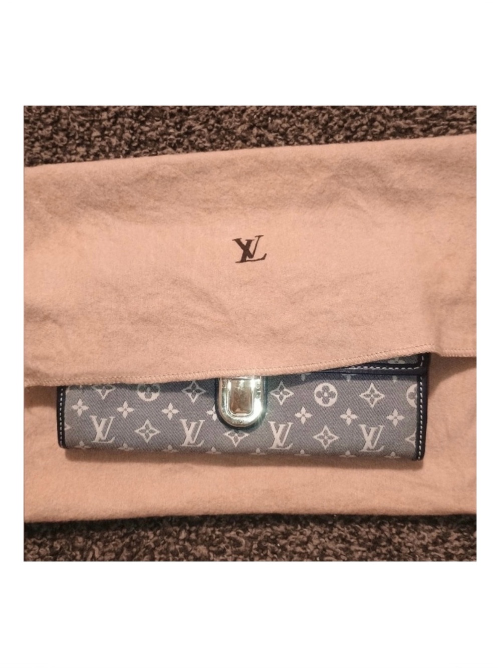 LOUIS VUITTON Mini Lin Monogram Clasp Wallet & Dust Bag, Authentic. EUC - Picture 7 of 17